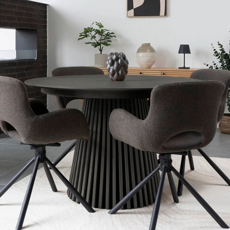 House Nordic Osaka pyöreä ruokapöytä Ø140 cm musta